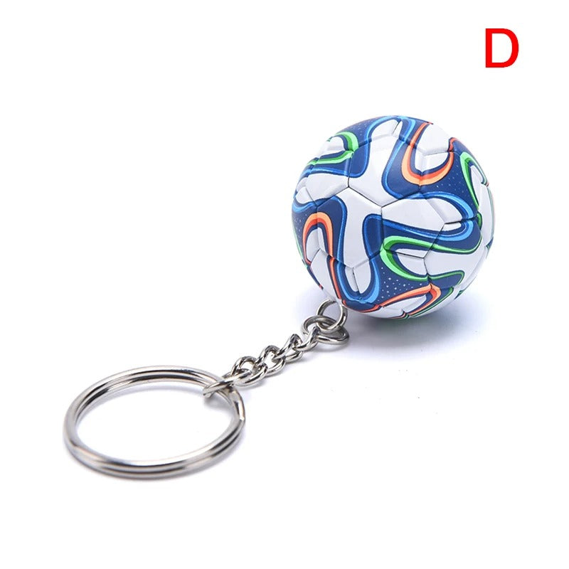 Premium Leather Soccer Ball Keychain