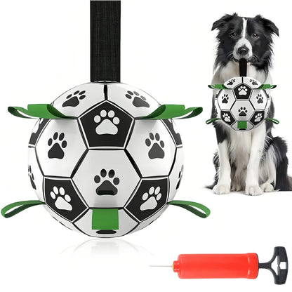 The Ultimate Dog Soccer Ball with Grip Rings