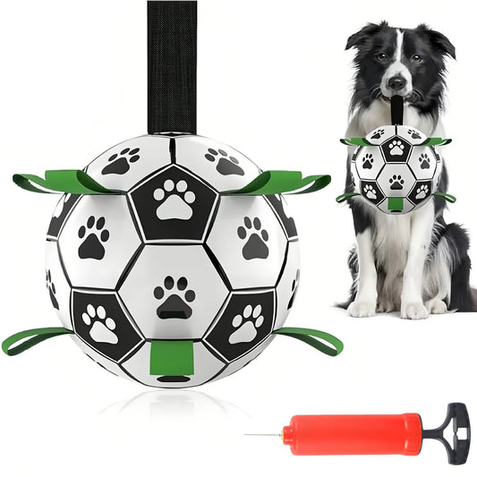 The Ultimate Dog Soccer Ball with Grip Rings