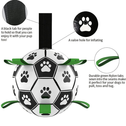 The Ultimate Dog Soccer Ball with Grip Rings