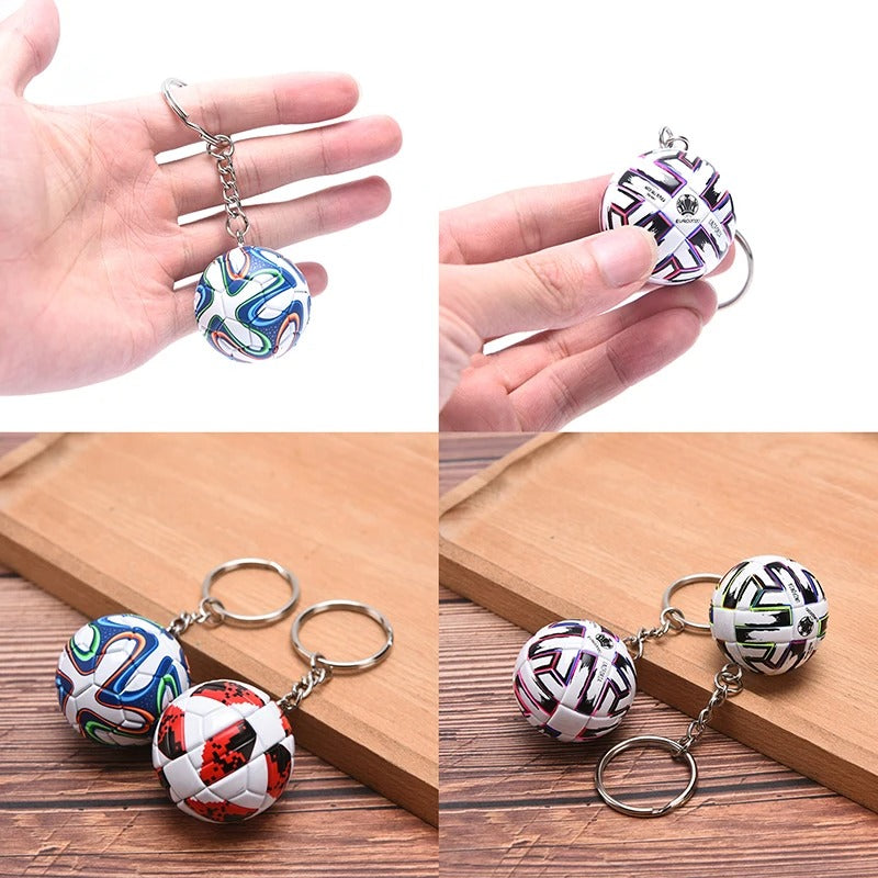 Premium Leather Soccer Ball Keychain