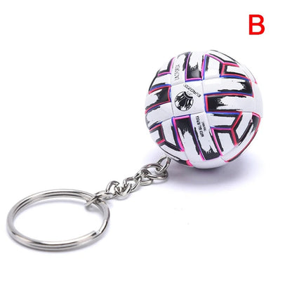 Premium Leather Soccer Ball Keychain