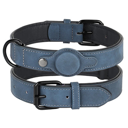Dog Collar With Tracker Holder